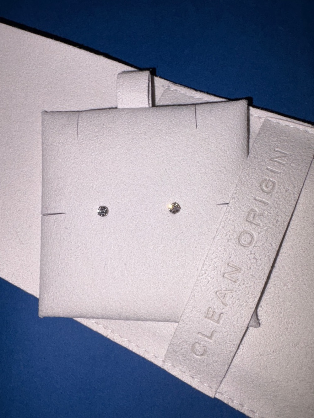 Diamond Stud Earrings - White Gold Lab Diamond